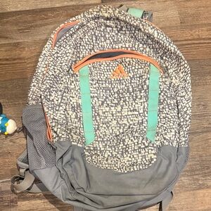 Adidas Mosaic Gray and Teal Backpack